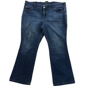 Lee Womens Jeans Plus Size 22W Petite Bootcut Mid Rise Flex Motion Denim Blue